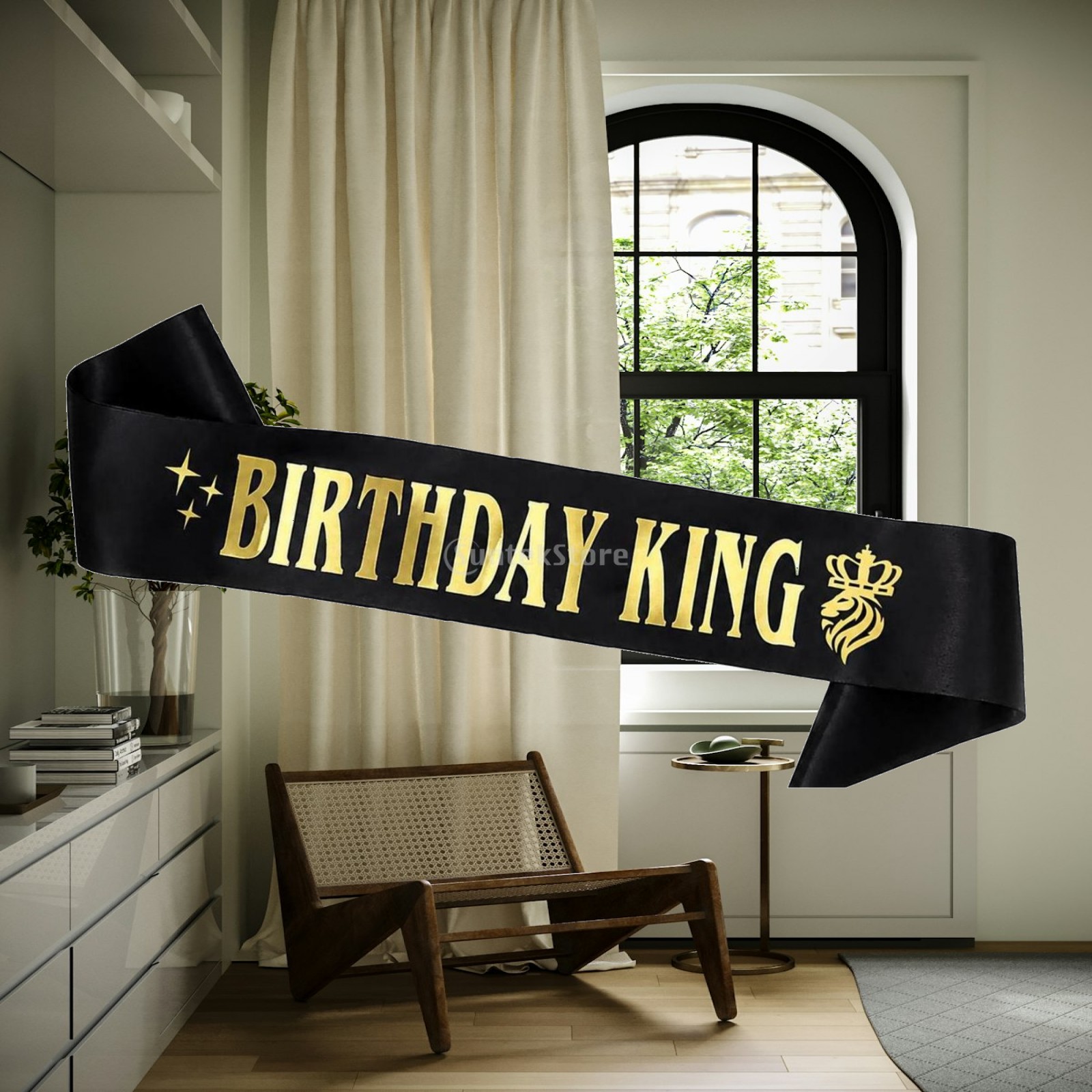 Birthday Sash Glitter - Corona de Fiesta con Brillantina, Accesorio