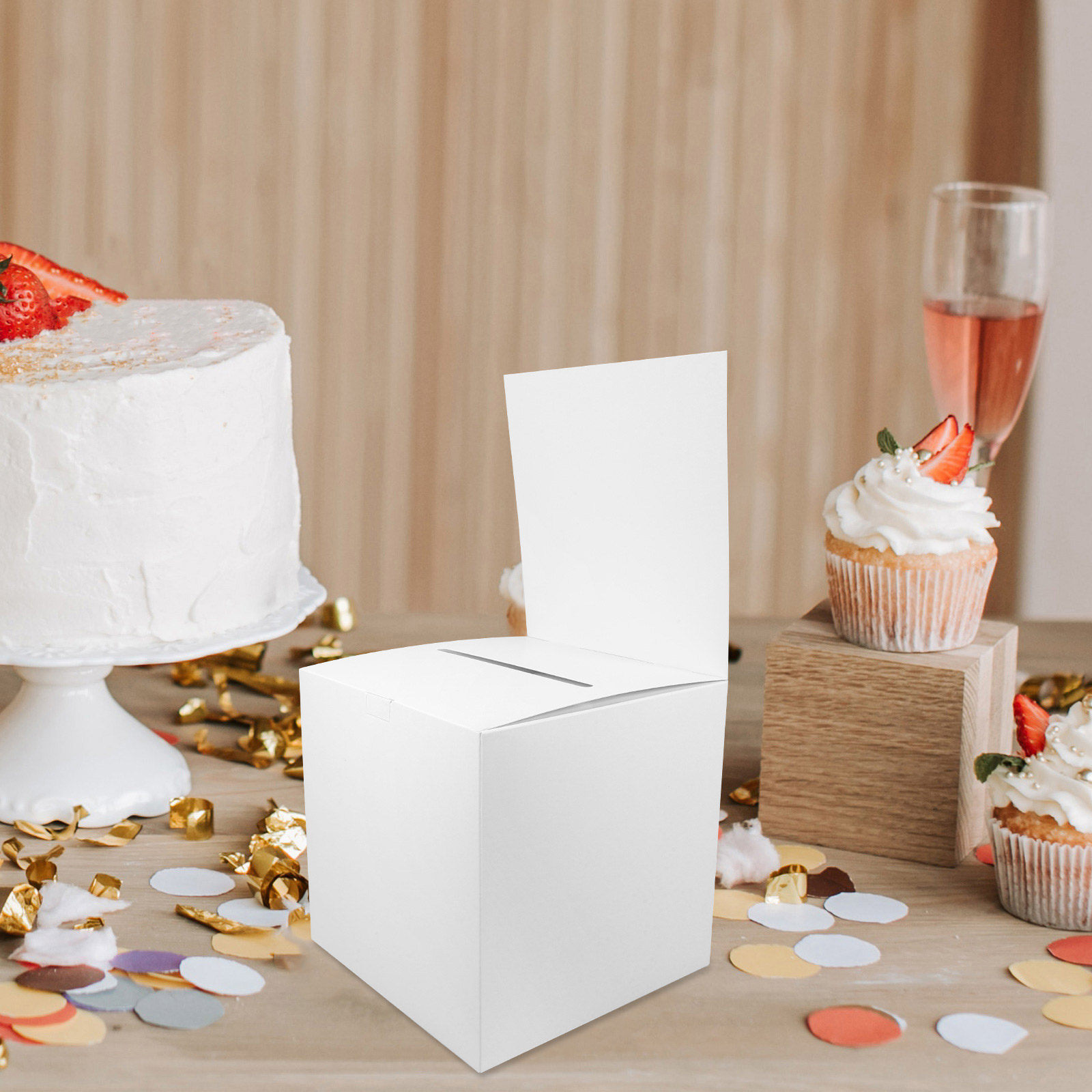 Event Party Box - 4 cajas de papel para sorteo,