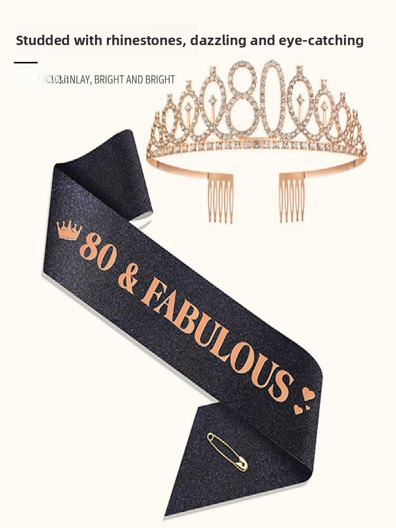 Corona y Banda Brillantes Dora - Birthday Sash Glitter reseña y precio