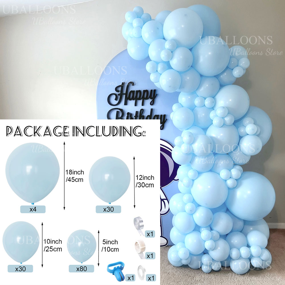 Arco de globos azul claro de 1 - Balloon Arch Kit reseña y precio