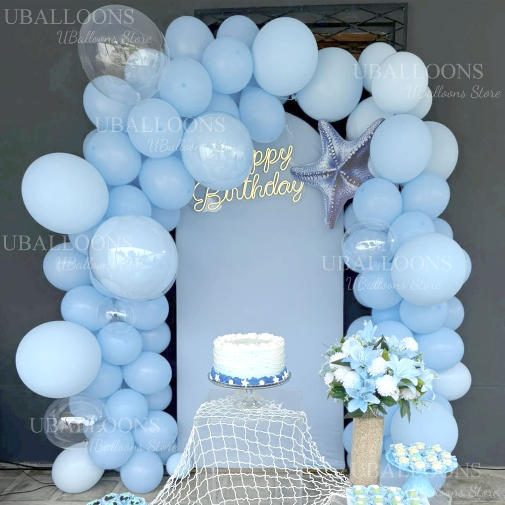 Arco de globos azul claro de 1 - Balloon Arch Kit reseña y precio