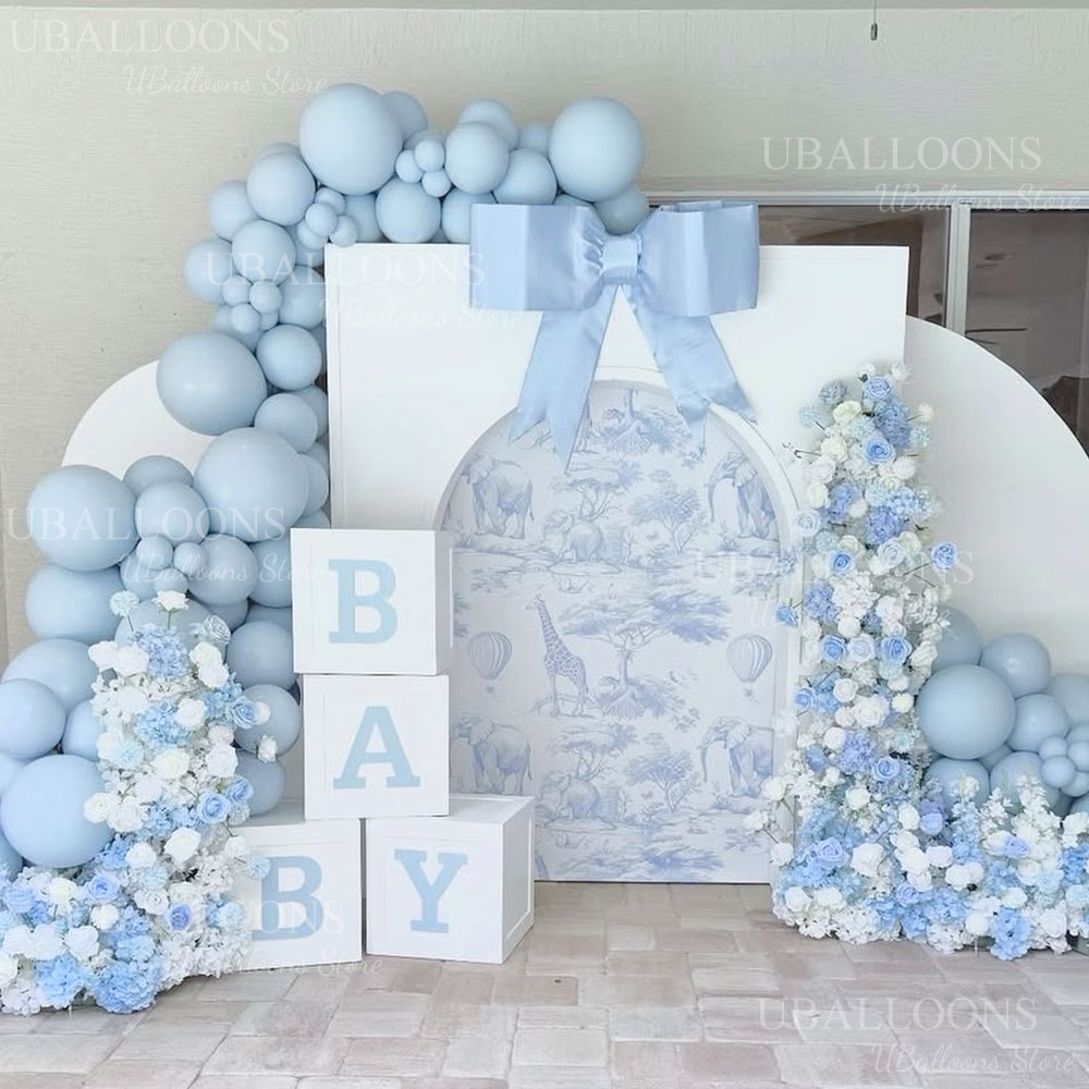 Arco de globos azul claro de 1 - Balloon Arch Kit reseña y precio