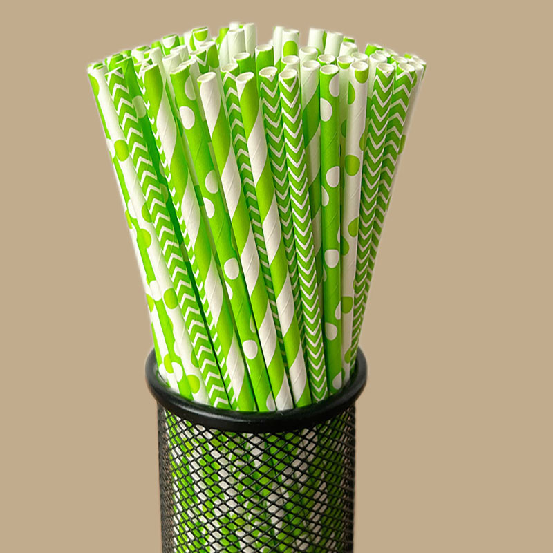 100 pajitas de papel desechabl - Paper Straw Color reseña y precio