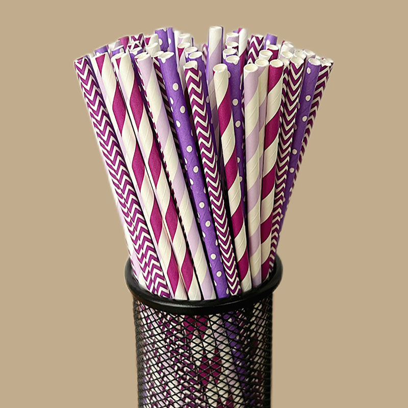 100 pajitas de papel desechabl - Paper Straw Color reseña y precio