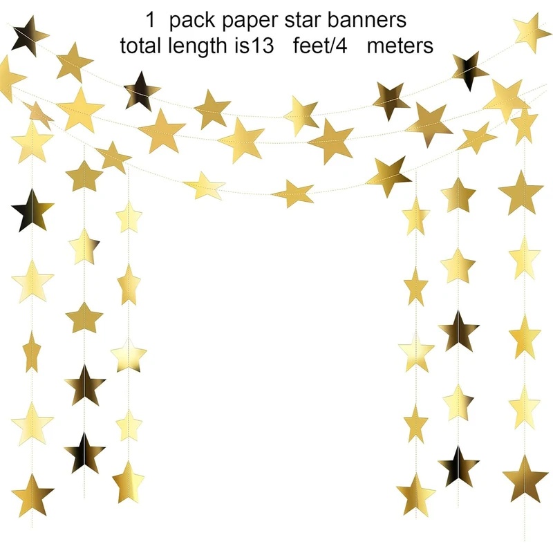 Guirnalda de Estrellas Doradas - Party Banner Gold reseña y precio