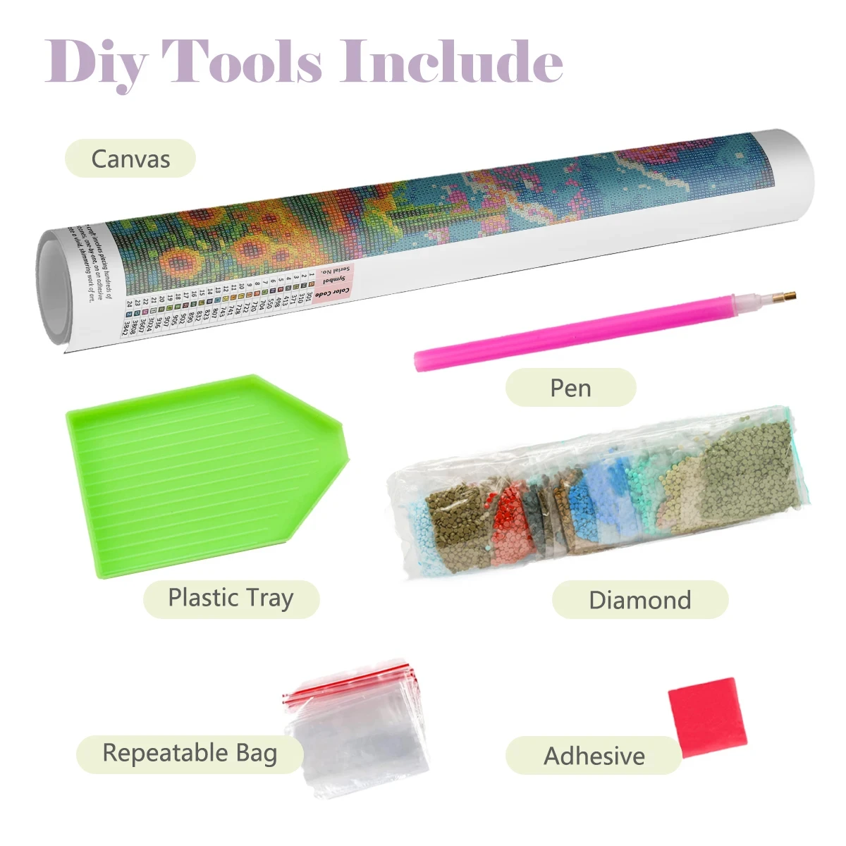 Pintura de Diamantes Campo de  - Paper Straw Color reseña y precio