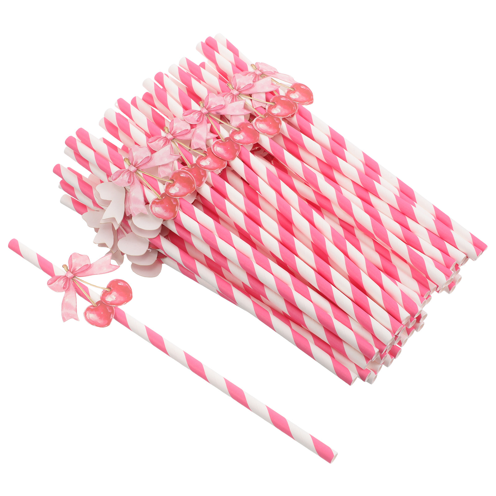 50 pajitas de papel con motivo - Paper Straw Color reseña y precio